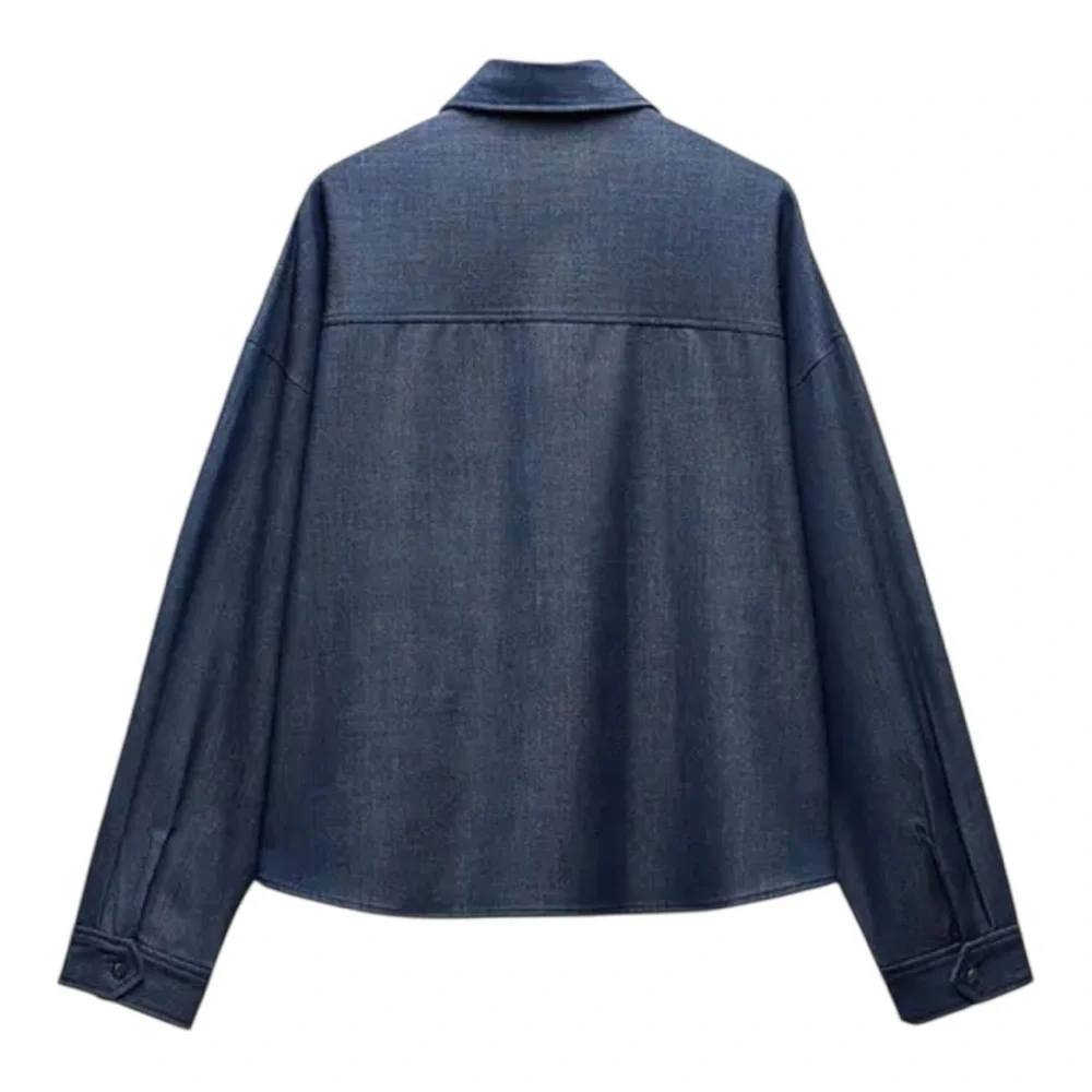 Zara Women's Dark Blue Jean Jacket